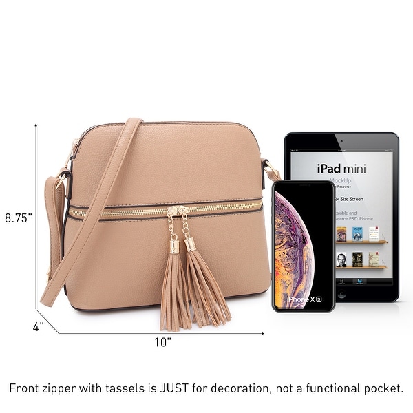 Dasein Women Fashion Crossbody Bag with Tassel