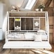 preview thumbnail 1 of 38, Metal Twin Size House Bed with Trundle and Built-in Shelf and Grid,Kids and Baby White
