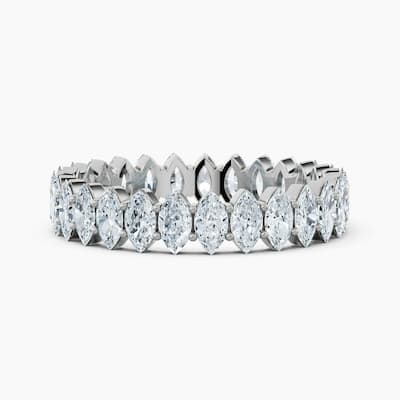 Auriya 14k Gold Marquise North-South Lab Grown Diamond Eternity Band 2.70 - 10.50 ct. tw. (F-G, VS)