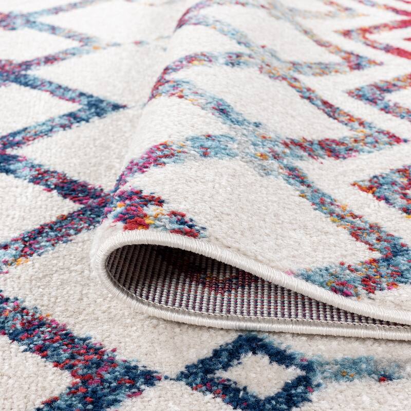 Gematria Moroccan Geometric Indoor Area Rug