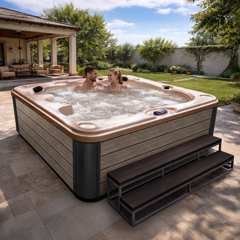 American Spas 7-Person 40-Jet Premium Acrylic Bench Spa Standard Hot Tub with Ozonator and 5.5kW Heater