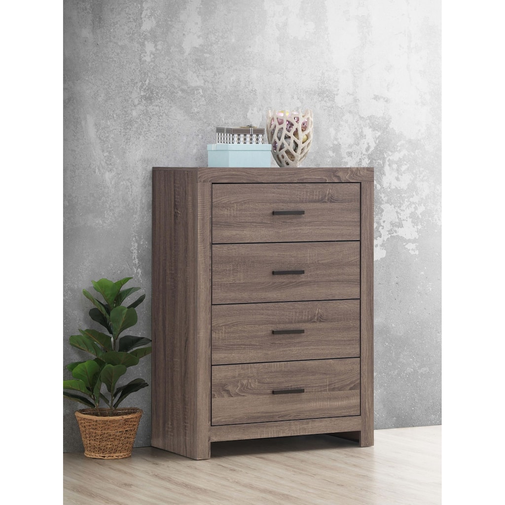 Brantford Farmhouse Wood 4-drawer Bedroom Chest