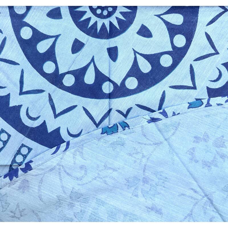 Cotton Floral Heart Medallion Tablecloth Round - 81 inches