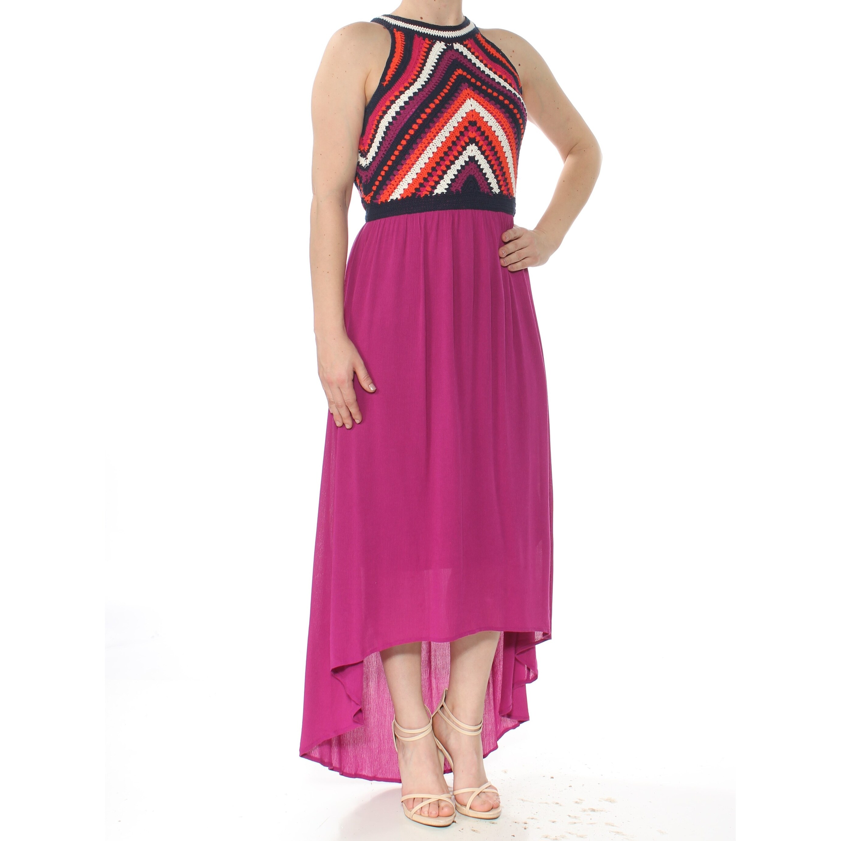 crew neck maxi dress