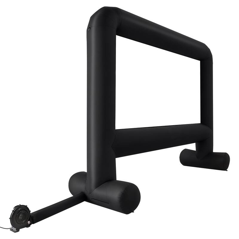 Wrinkle-Free 600D Fabric, Silent Blower Quick Setup Portable Backyard Projection Screen for Camping Parties & Home Theater