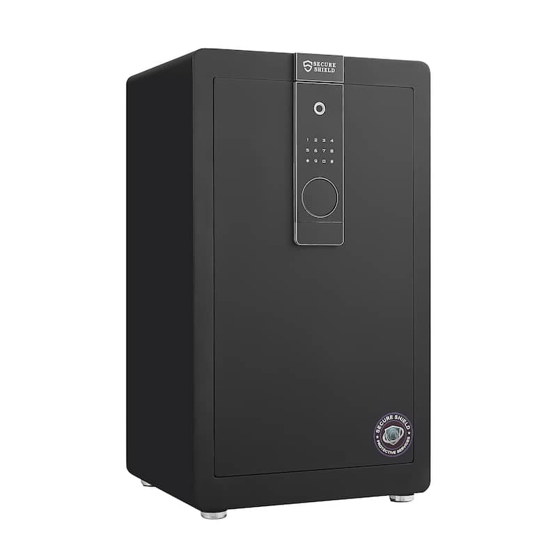 Safe Box with Biometric Recognition, Built-in Removable And Flexible Compartment Partition, Dual Protection