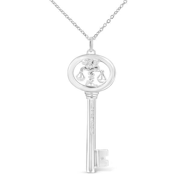 Rhodium-plated 925 Silver Moon Pendant with 18 Necklace Jewels Obsession Moon Necklace 