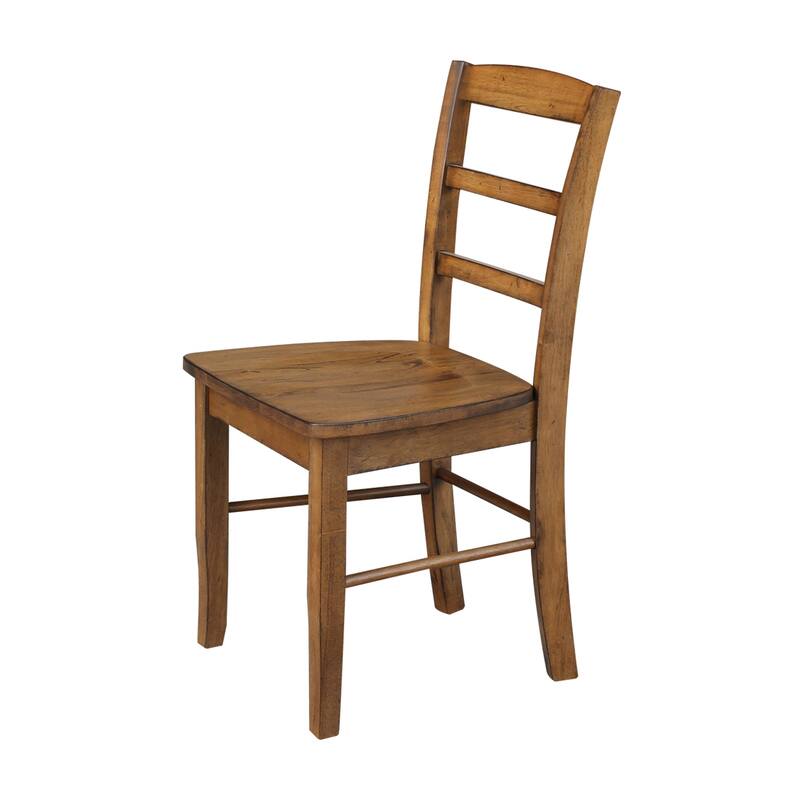 International Concepts Solid Wood Madrid Ladderback Chairs, Set of 2