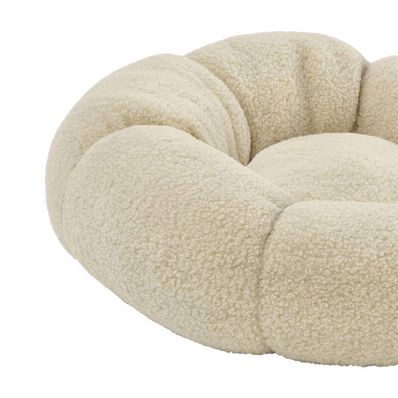 Chloe 23.62'' Cuddler Dog Bed in Beige - 23.62