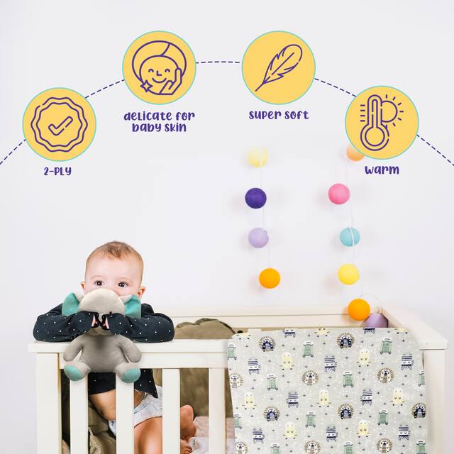 MODERN BABY Super Soft Baby Blanket Set with Lovey Toy Plush Blanket