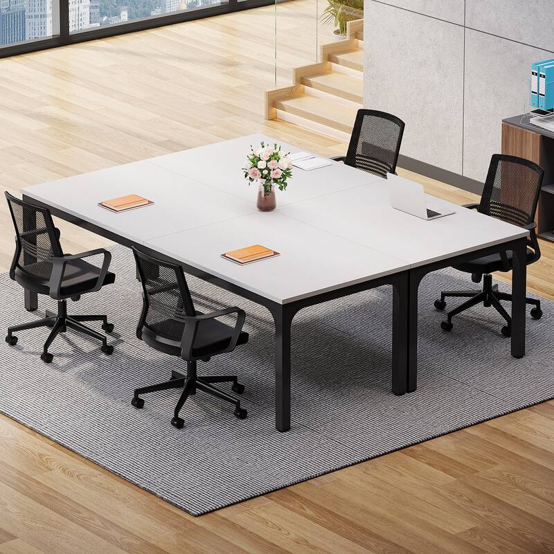 78.74" Large Rectangle Conference Table, Office Meeting/Seminar/Business Table Desk for Office Boardroom & Meeting Room