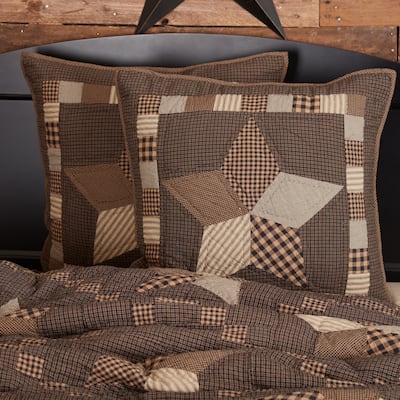 Farmhouse Star Euro Sham Quilted 26x26