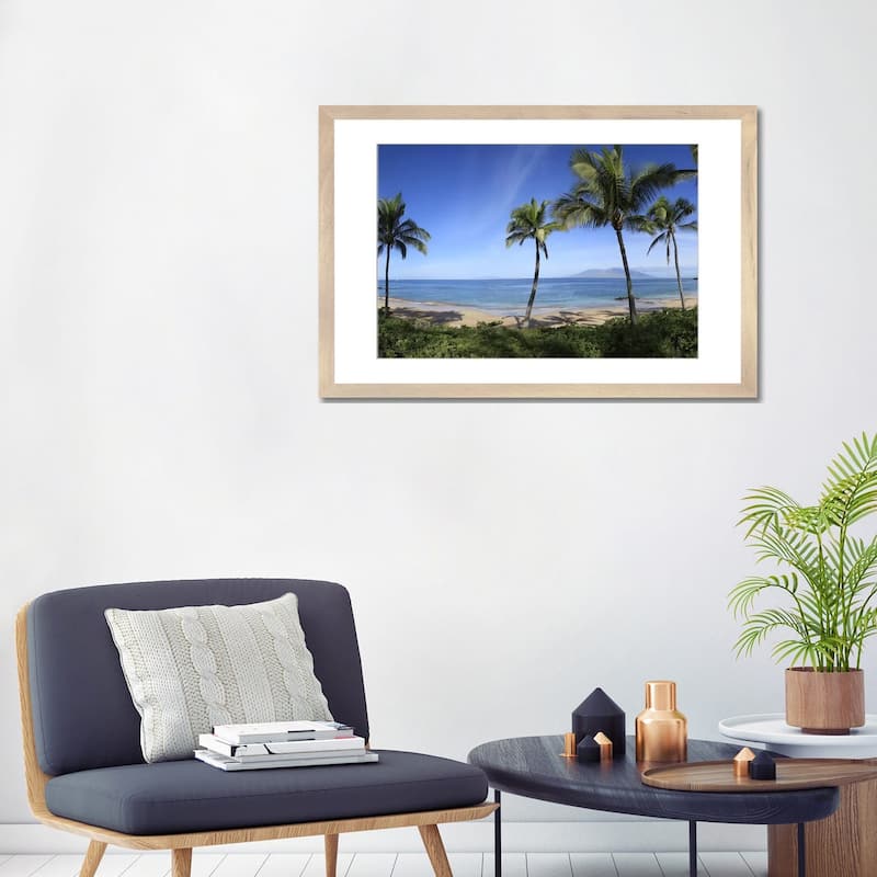 iCanvas "Palm Tree Lined Beach, Maui, Hawaii, USA" by Panoramic Images