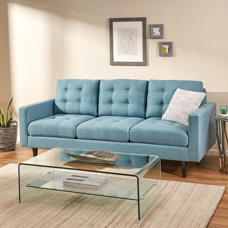 Adderbury Contemporary 3-seat Tufted Fabric Sofa by Christopher Knight Home