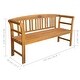 preview thumbnail 10 of 9, vidaXL Patio Bench with Cushion 61.8" Solid Acacia Wood