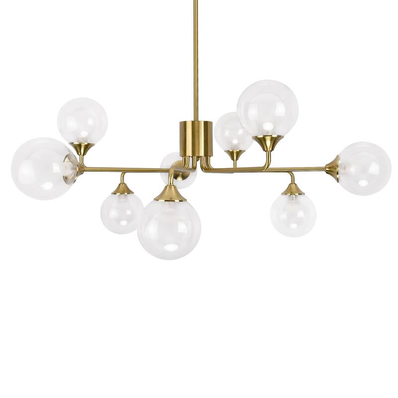 9-Light Sputnik Chandelier - Brass