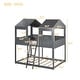 preview thumbnail 8 of 6, Gray Playful Full Over Full Wood Bunk Bed with Playhouse-Inspired Design