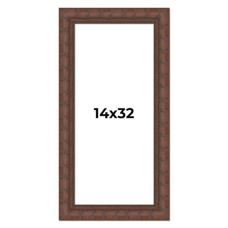 14x32 Frame Pewter Solid Wood Picture Frame Width 1.625 Inches | Interior Frame Depth 0.6875 Inches
