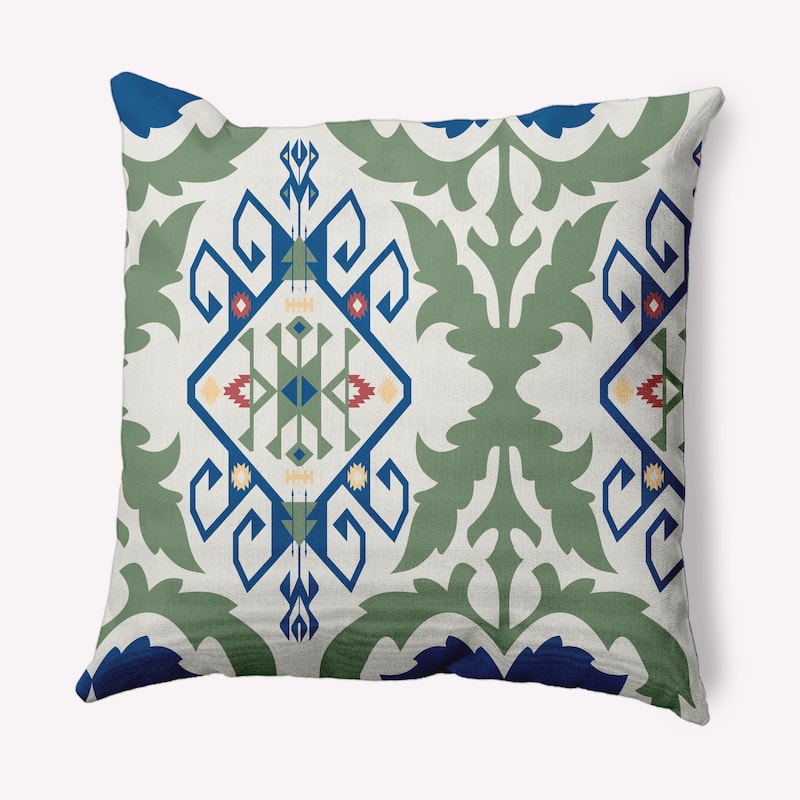 Bombay Medallion Indoor/Outdoor Throw Pillow - Dark Cobalt Blue - 16" x 16"