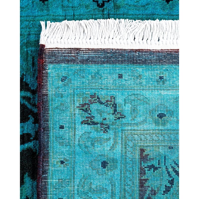 Contemporary Overdyed Wool Hand Knotted Runner - 2' 7" x 10' 4"