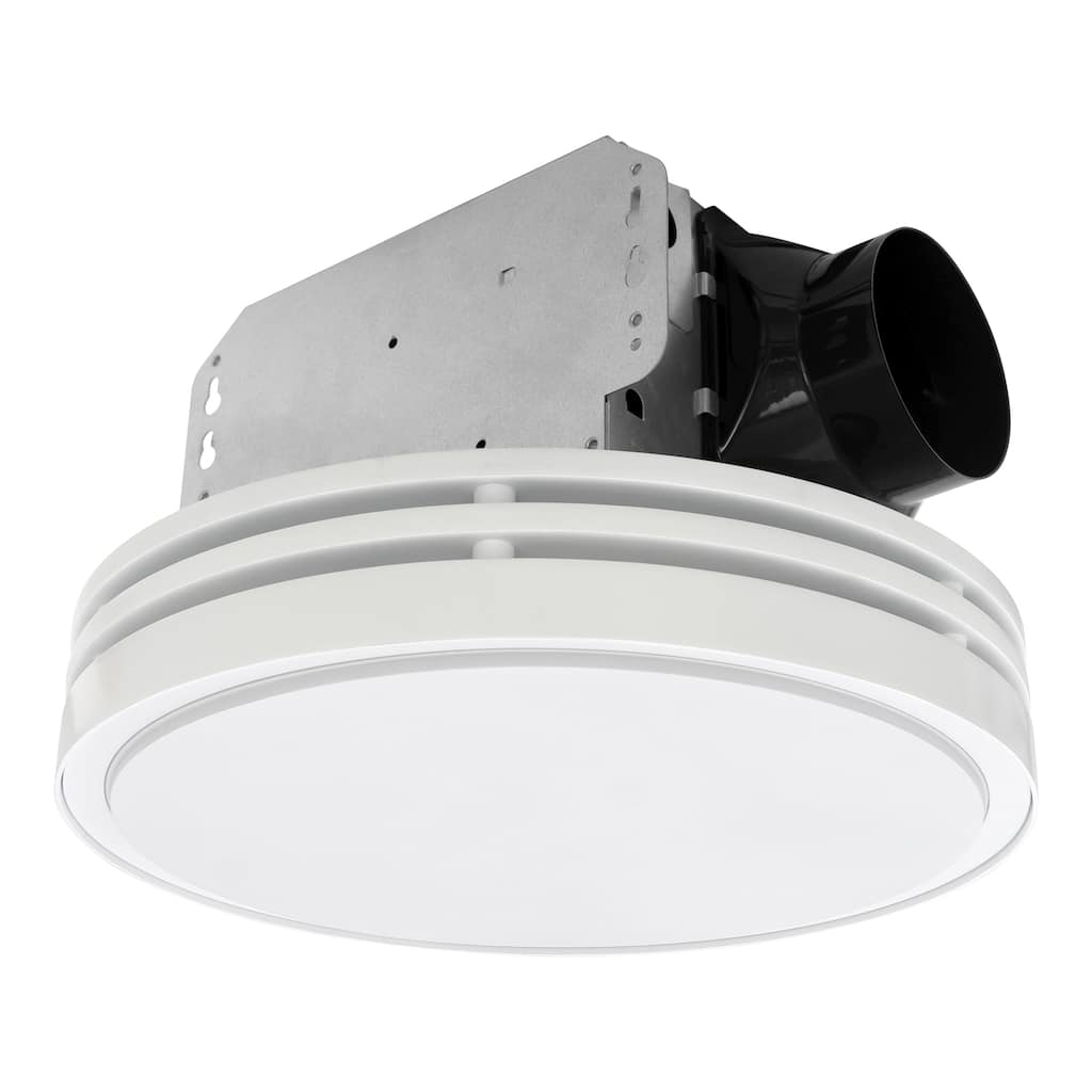 Akicon Bathroom Exhaust Fan with Light, 15W Dimmable 3CCT LED Light with 5W Night Light