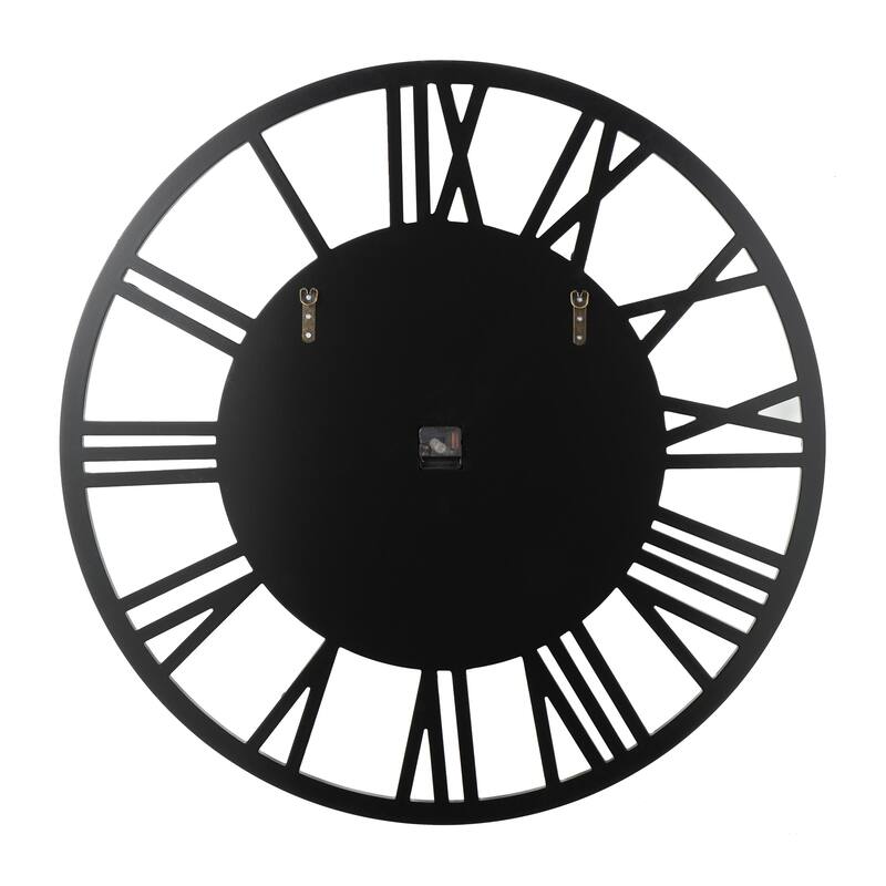 Glass Mirrored Decorative Wall Clock - Silver - Roche River Decor