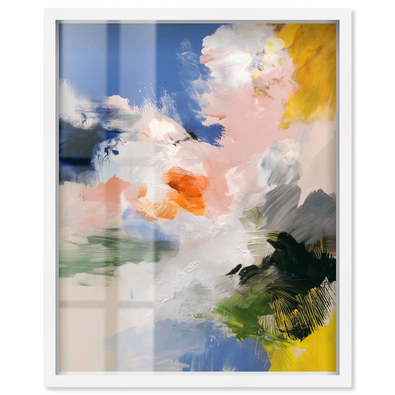 Clouds and Color I Shadowbox by Art Remedy - White - 20" x 24"