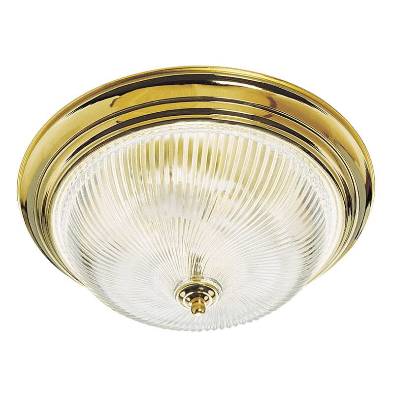 Design House Traditional 3-Light Indoor Dimmable Ceiling Light with Frosted Glass - Polished Brass