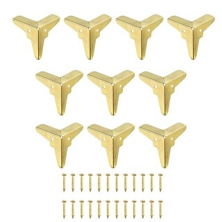 19x19x19mm Metal Box Corner Protectors Edge Guard Iron Gold Tone 20pcs ...