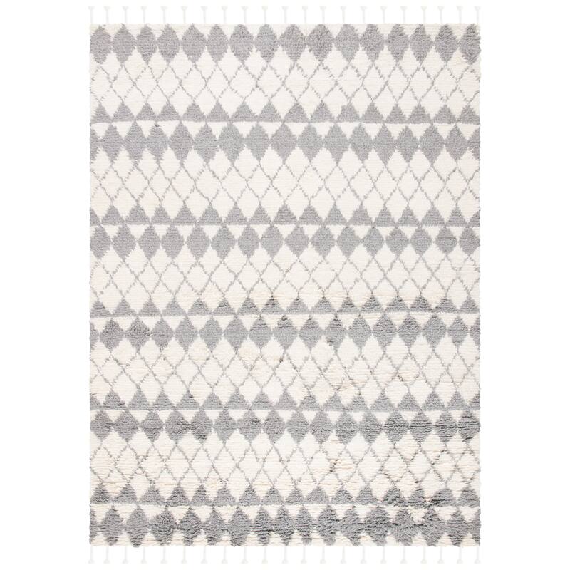SAFAVIEH Handmade Casablanca Shag Ernesta Tribal Wool Rug