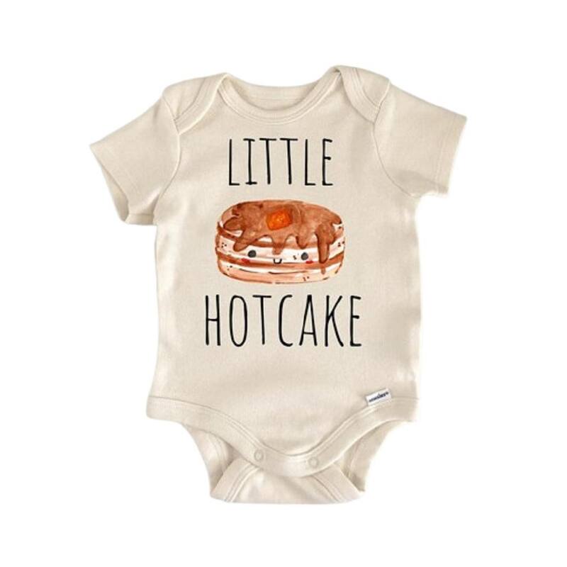 Hot Cakes Breakfast - Baby Boy Girl Clothes Infant Bodysuit Funny Cute - White - 3-6M
