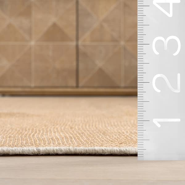 dimension image slide 2 of 4, Nuloom Salima Solid Indoor/Outdoor Area Rug