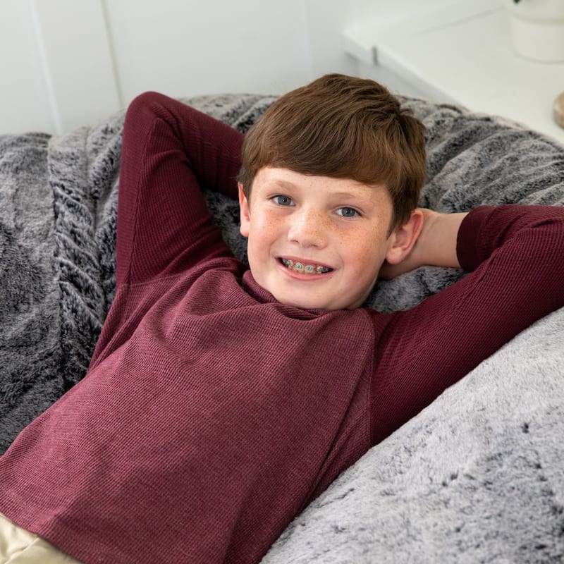 Jaxx 5 Foot Saxx Bean Bag Chair and Lounger for Adults - Synthetic Fur