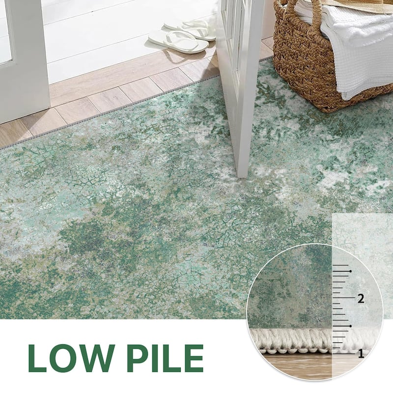 Mcow Modern Abstract Machine Washable Low Pile Area Rugs - 8'X10'