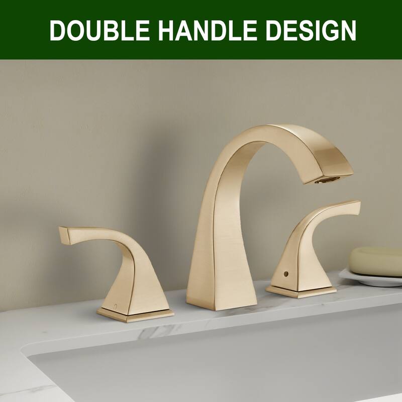 Topcraft Two Handle Bathroom Sink Faucet with Pop-Up Drainer