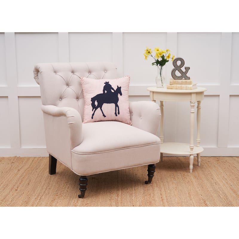 18" x 18" Cowboy Tufted Pillow