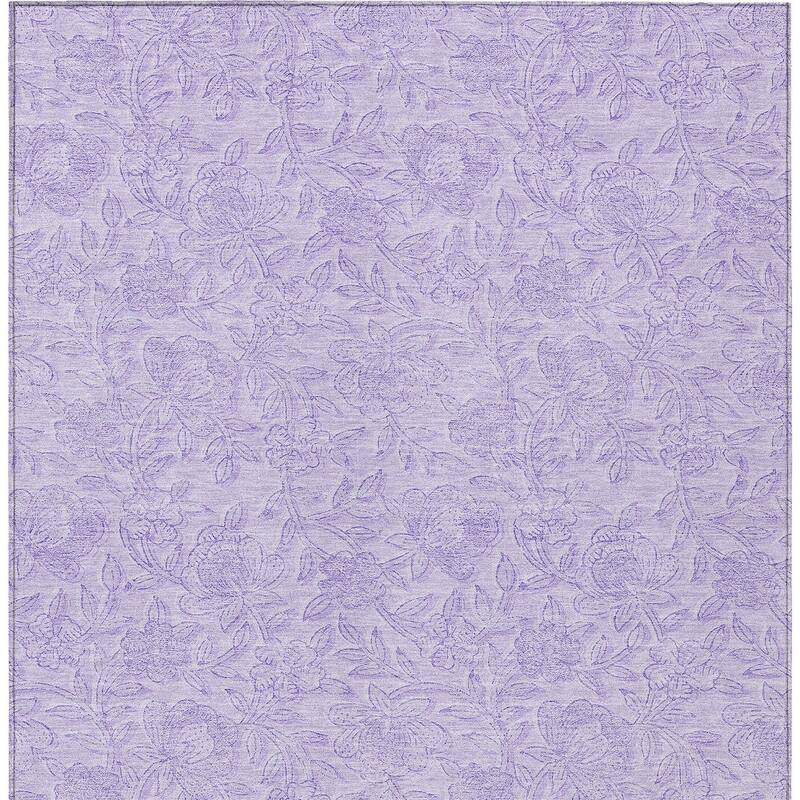 HomeRoots Floral Transitional Rectangle Outdoor Rug