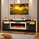 preview thumbnail 5 of 42, Bossin 70" Fireplace TV Stand with 36" Electric Fireplace, TV Stand for TVs Up to 80", 20 Colors LED Lights/Entertainment Center New Black