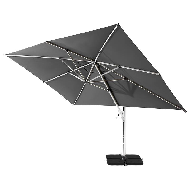 9 x 12 ft Aluminum Crank-lift Cantilever Patio Umbrella
