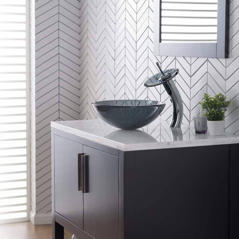Kraus Waterfall Single Hole Vessel Bathroom Faucet