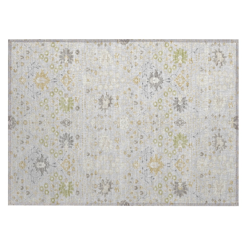 Machine Washable Indoor/ Outdoor Global Traditional Chantille Rug