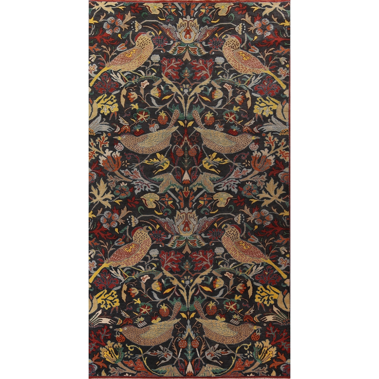 Animals Design Ziegler Large Indian Area Rug Handmade Wool Carpet - 8'8"x 17'6"