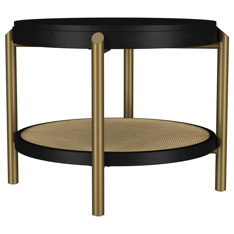 Benson Black Round End Table