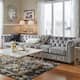 Option 5 Seat Sofa - Grey Velvet