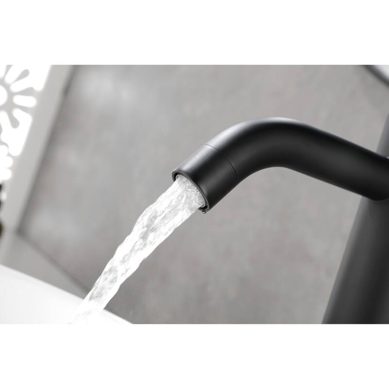Modern Single Handle Bathroom Sink Faucet with Water Temperature and Flow Controls, Rust and Corrosion Resistant