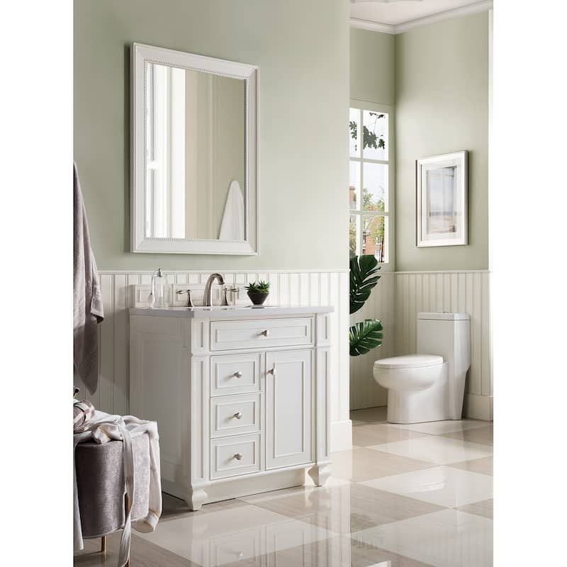James Martin Vanities Bristol 30" Single Vanity, Bright White