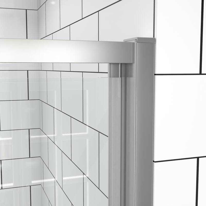 Modland 42''/48''/54''/60''W x 71''H Frameless Pivot Swing Shower Door Enclosure with 1/4" SGCC Tempered Glass Door