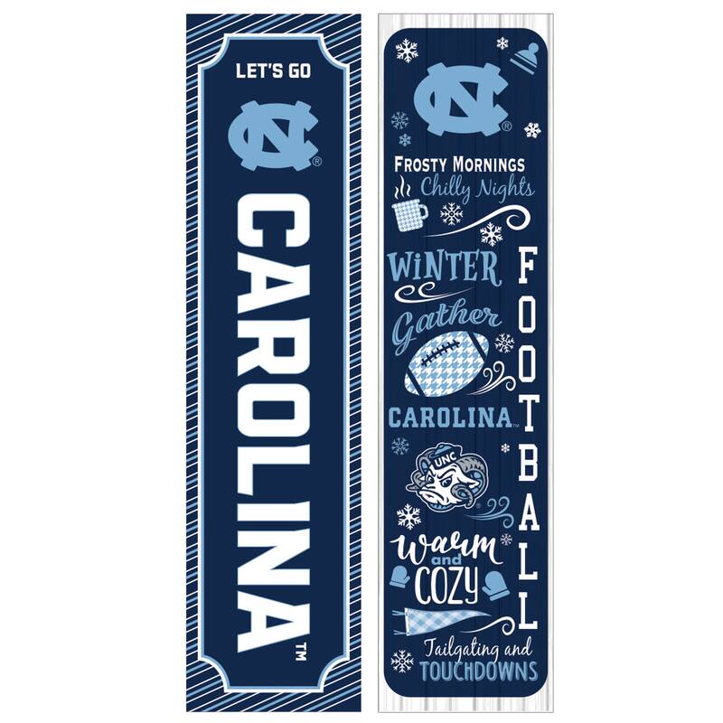 47" Double Sided Seasonal Porch Leaner, University of North Carolina - 47" x 11.25"