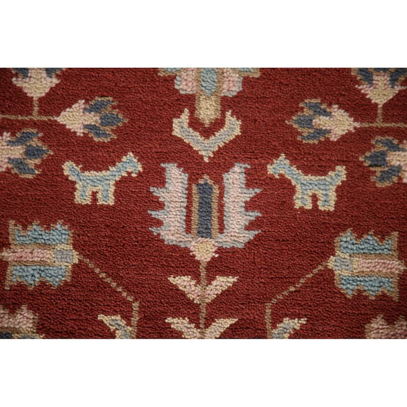 Orange Kazak Runner Rug Hand-knotted Wool Carpet - 2'7"x 8'1"
