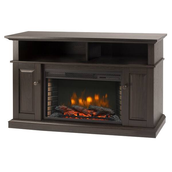 Muskoka Delaney 48in TV Stand Electric Fireplace in Rustic Brown 48